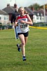 Ellie Mahon (Gateshead Harriers) on the 2nd leg in the Northern Cross Country Relay, Graves Park, Sheffield.